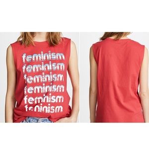 NWT REBECCA MINKOFF Feminism Graphic Muscle Tee